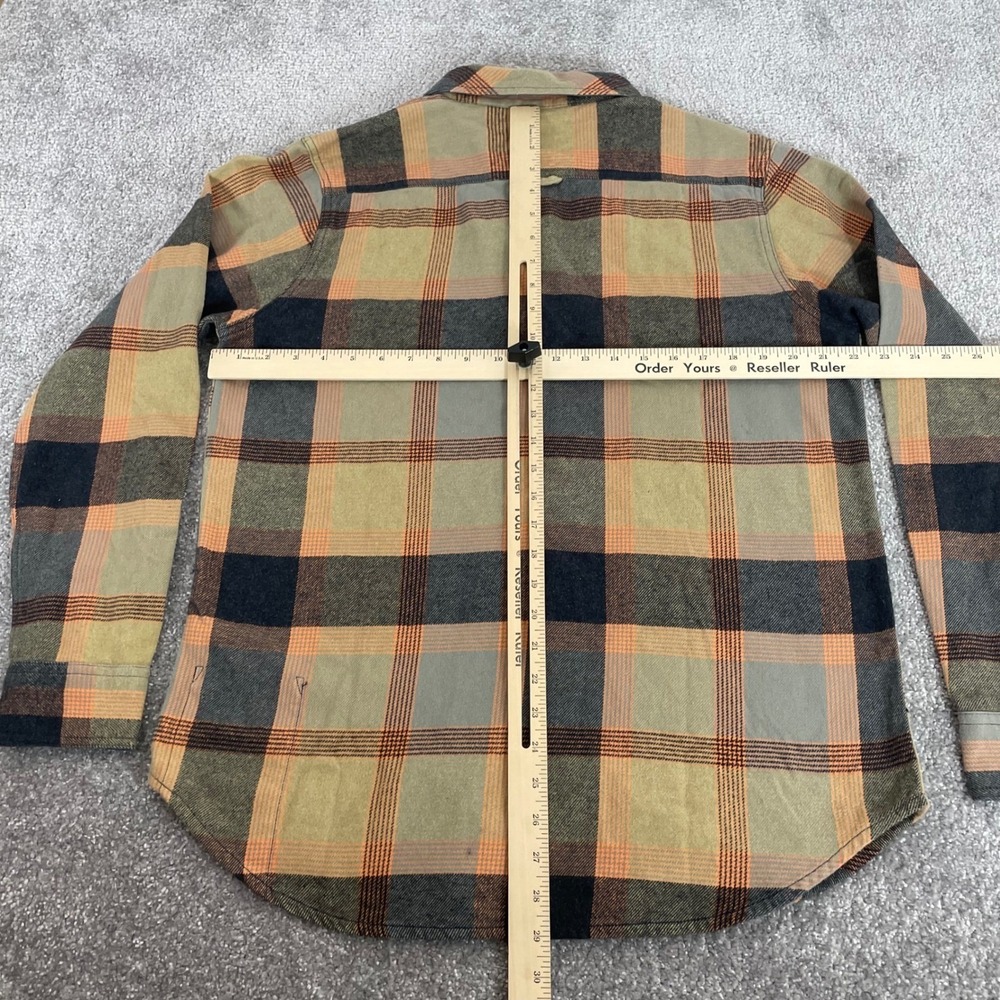 Prana Flannel Shirt Womens Large Golden Canyon Organic Cotton Plaid Fall - Picture 8 of 13